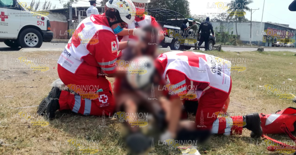 Heridos en choque de motocicletas