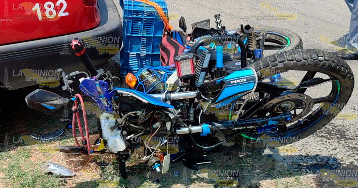 Motociclista grave tras impactarse contra un taxi
