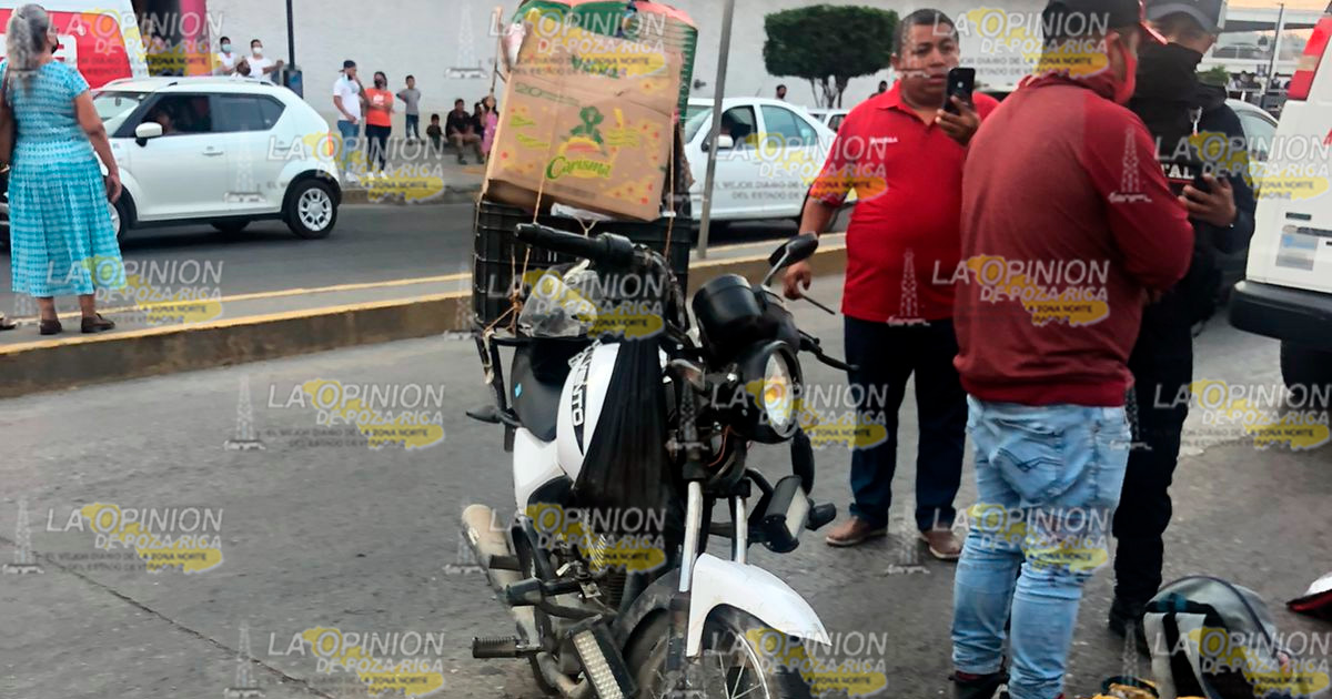Motociclistas lesionados al derrapar