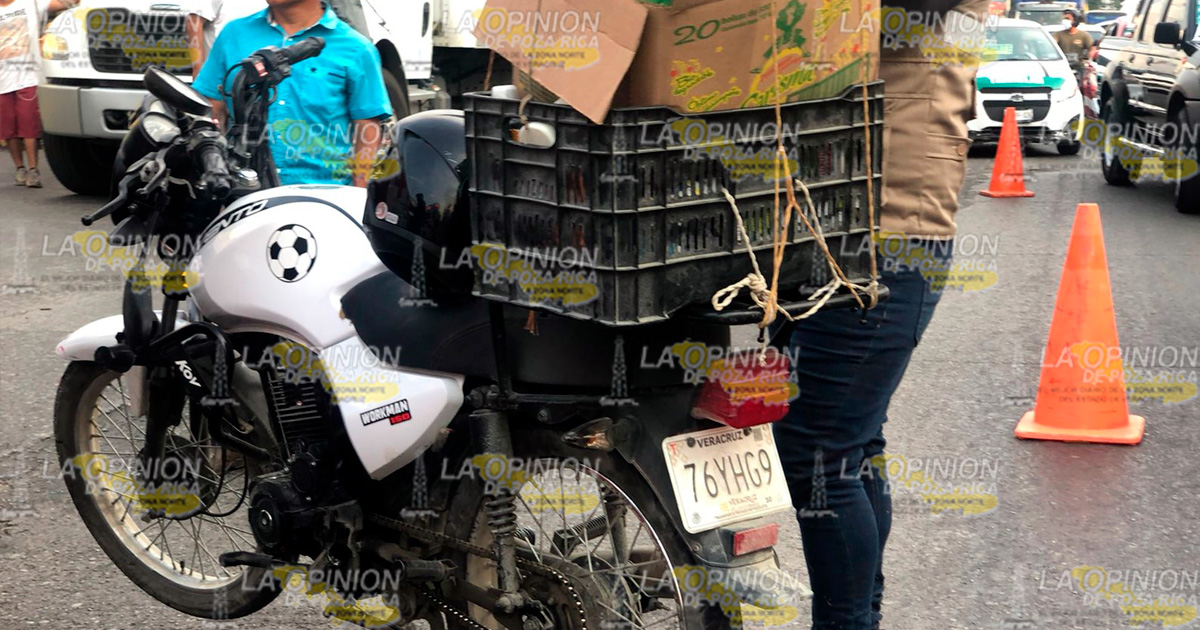 Motociclistas lesionados al derrapar