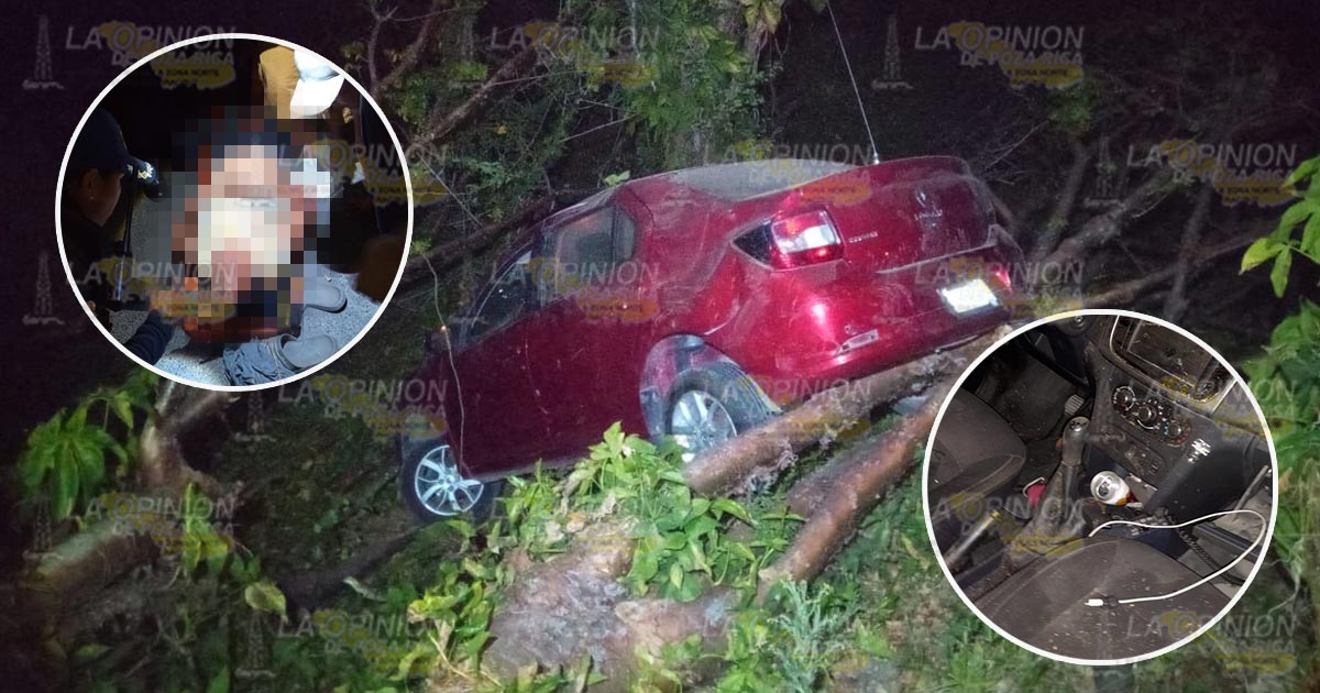 Mujer herida en accidente automovilístico
