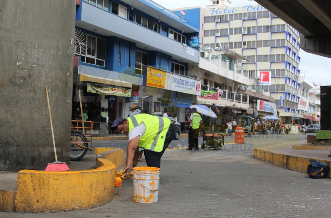 Nueva señalética en retorno del Rey del Cacahuate, en Poza Rica
