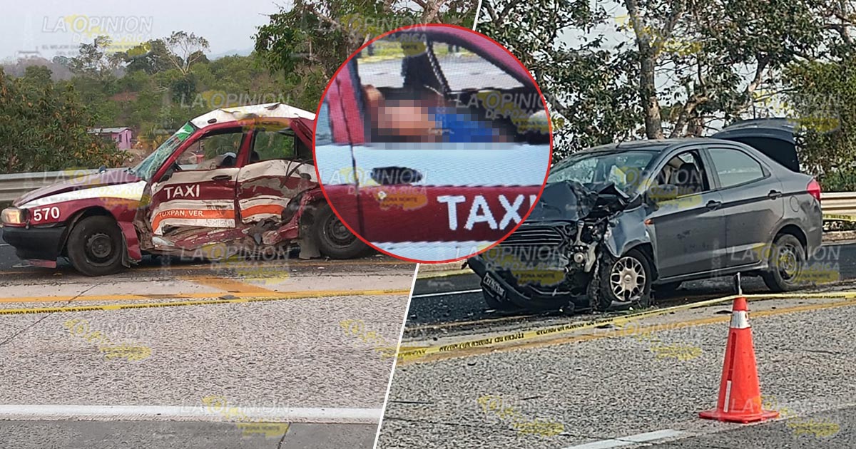 Taxista muere en fuerte choque Taxista muere en fuerte choque