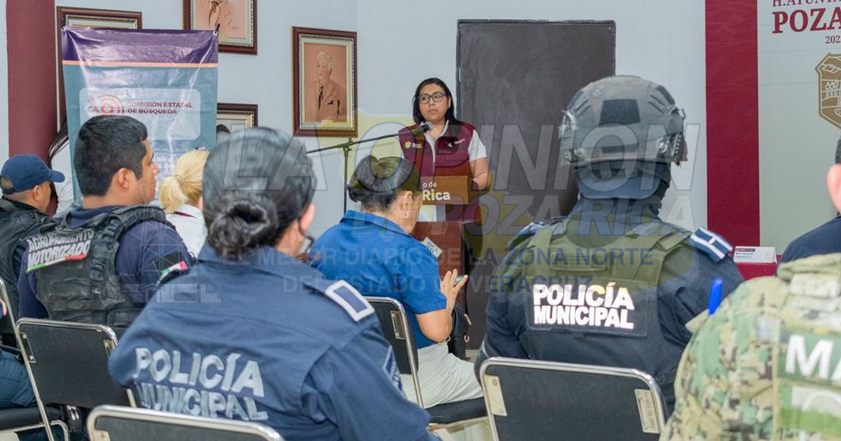 Capacitan a policías en búsqueda de personas en Poza Rica