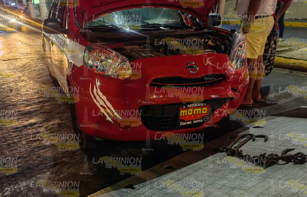 Carambolazo en el bulevar de Tuxpan