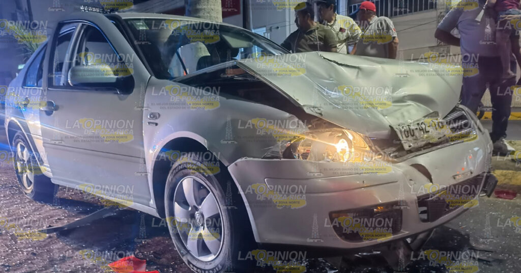 Carambolazo en el bulevar de Tuxpan