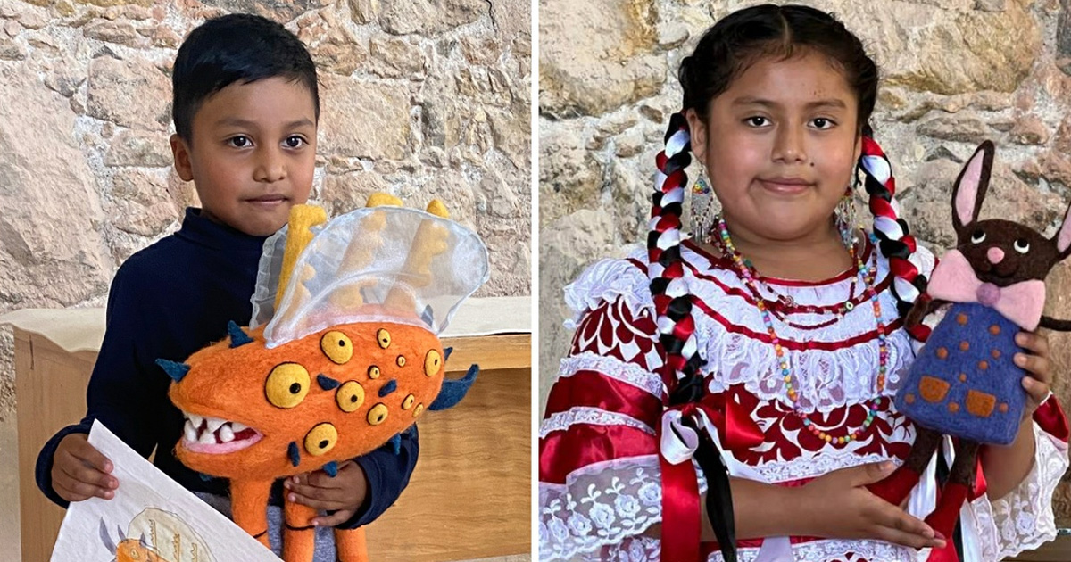 Una conejita mazateca y monstruo de 22 ojos ganan concurso Dibuja y Crea