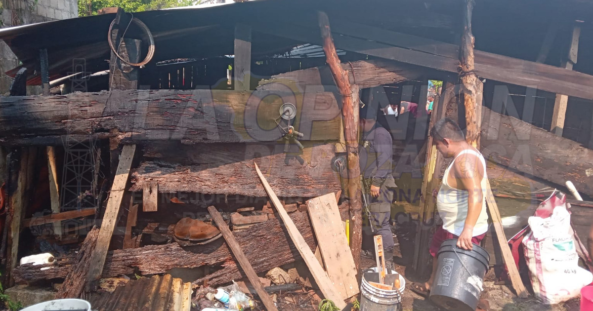 Explota gas refrigerante e incendia una casa