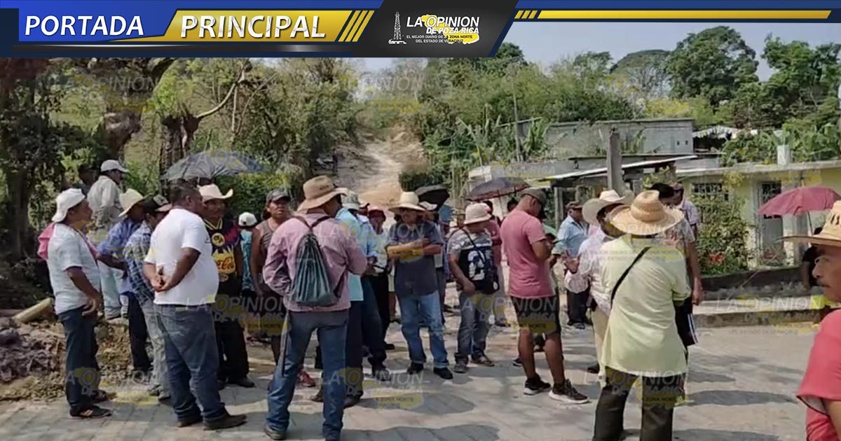 Frenan obra en la Papantla-Cazones