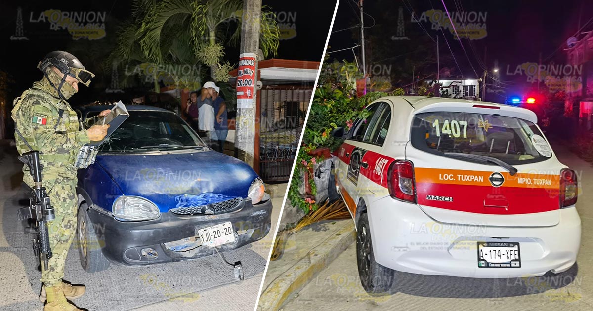 Fuerte choque deja sólo daños en Tuxpan