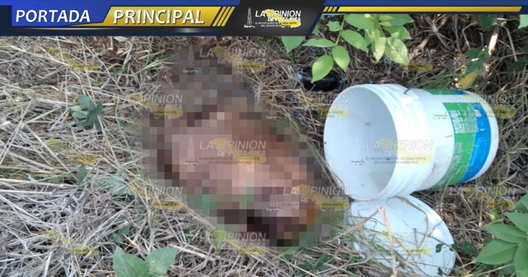 Tiran pedazos humanos en cubetas