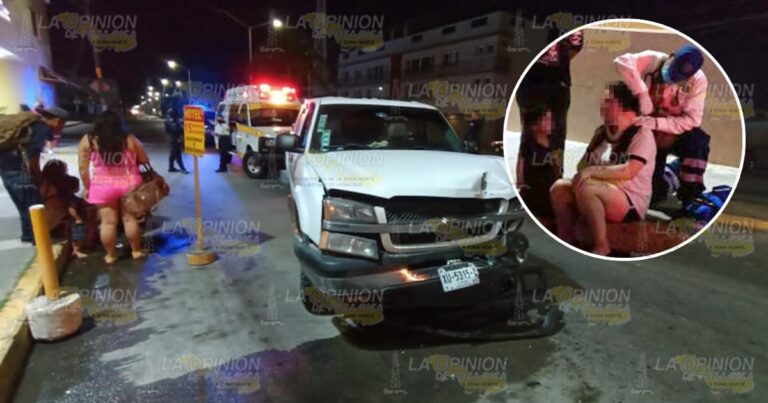 Una mujer lesionada tras encontronazo en Tuxpan