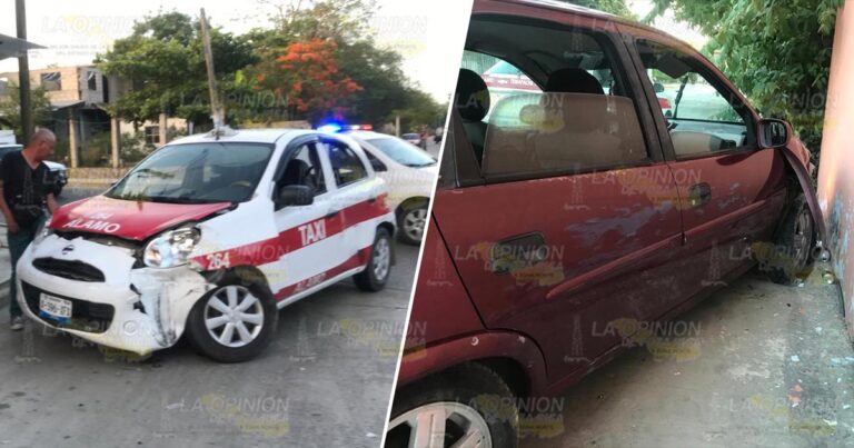 Militar provoca aparatoso accidente en Álamo