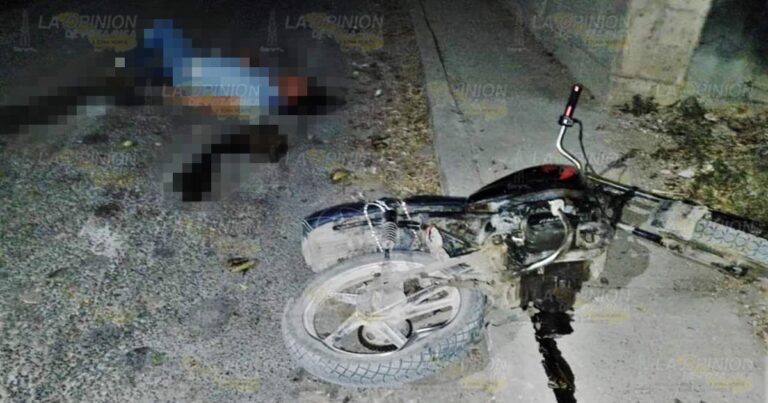Motociclista al borde de la muerte en Álamo
