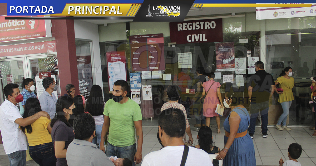 Aumenta demanda en el Registro Civil