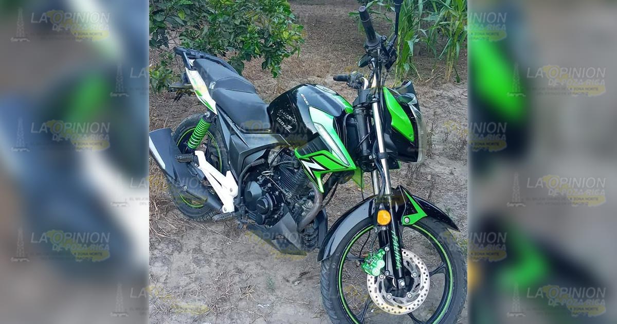 Roban motocicleta y la abandonan en Álamo Roban motocicleta y la abandonan en Álamo