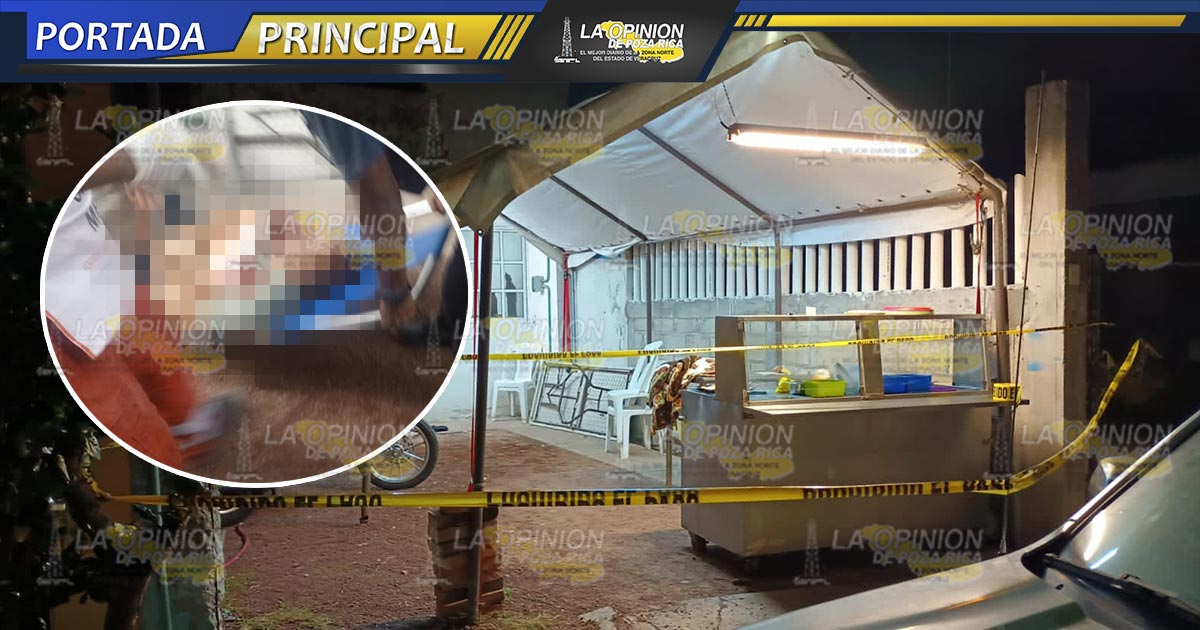 Taquero recibe 3 disparos