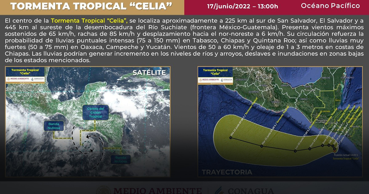 Tormenta tropical Celia se forma en el océano Pacífico 2