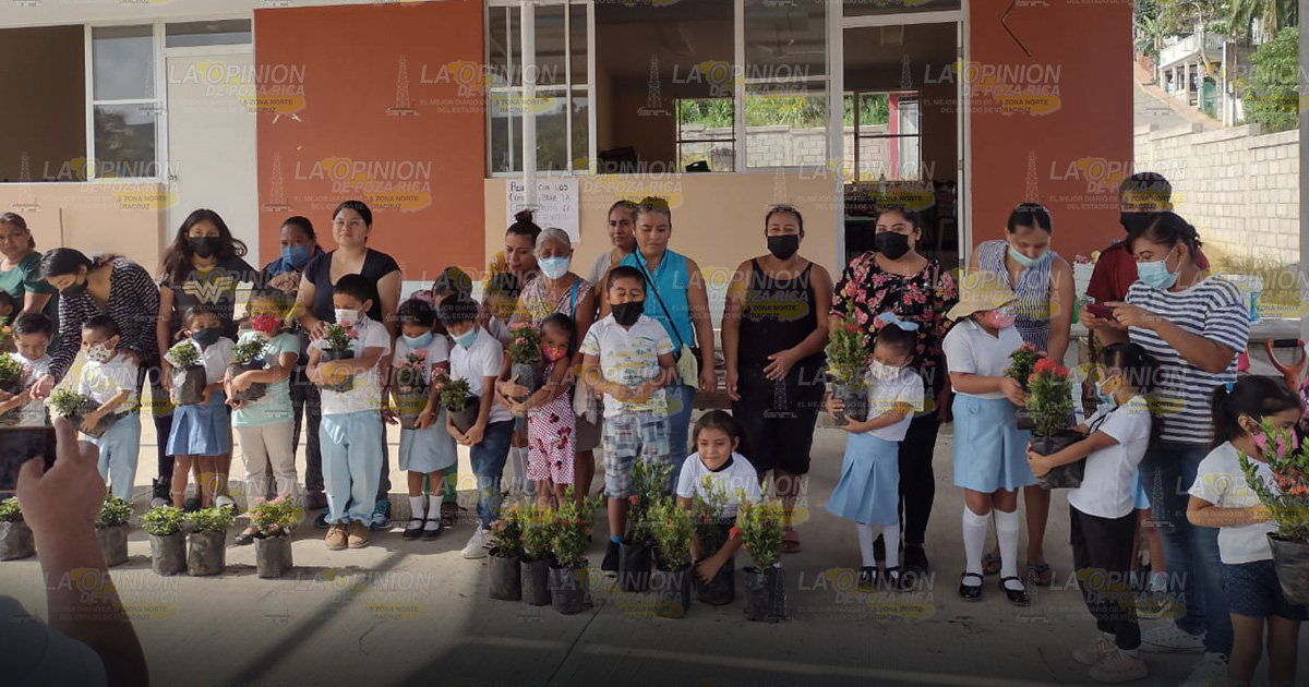 Embellecen con plantas de ornato el preescolar Kaxanatua "Un lugar de flores", en totonaco Embellecen con plantas de ornato el preescolar Kaxanatua "Un lugar de flores", en totonaco 2