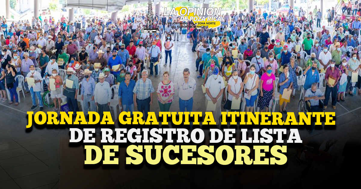 JORNADA GRATUITA ITINERANTE DE REGISTRO DE LISTA DE SUCESORES JORNADA GRATUITA ITINERANTE DE REGISTRO DE LISTA DE SUCESORES
