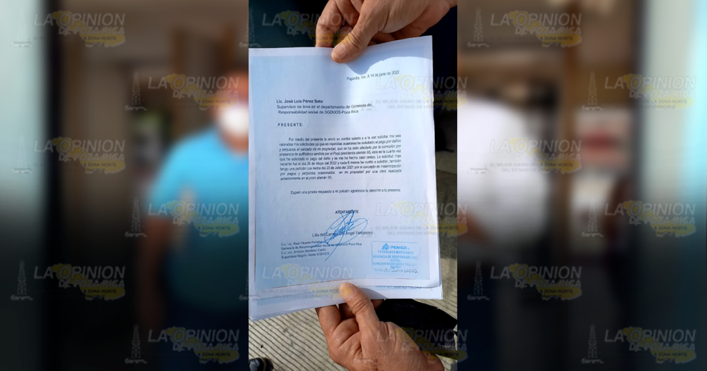 Pemex no indenmiza a personas afecatadas