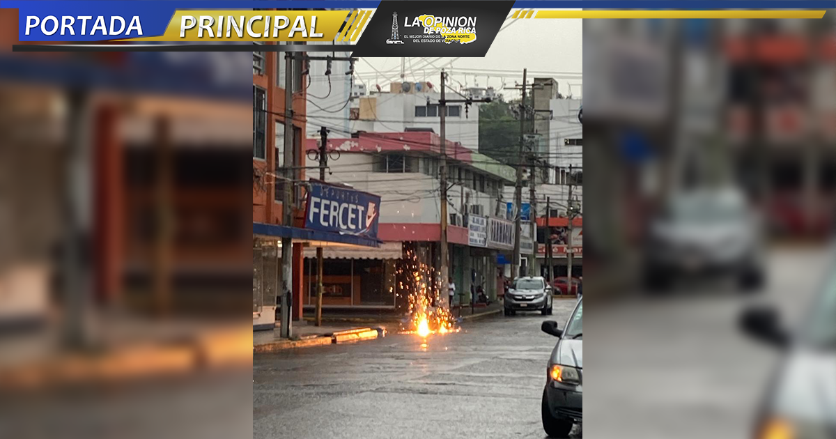Pánico y alarma causa cable de alta tensión tirado en pleno centro Pánico y alarma causa cable de alta tensión tirado en pleno centro