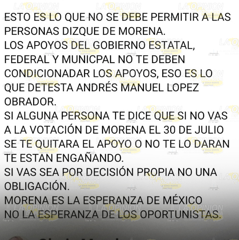 Usan a Mujeres Emprendedoras de Cazones, para llamar a reunión distrital de MORENA en Tuxpan Usan a Mujeres Emprendedoras de Cazones, para llamar a reunión distrital de MORENA en Tuxpan
