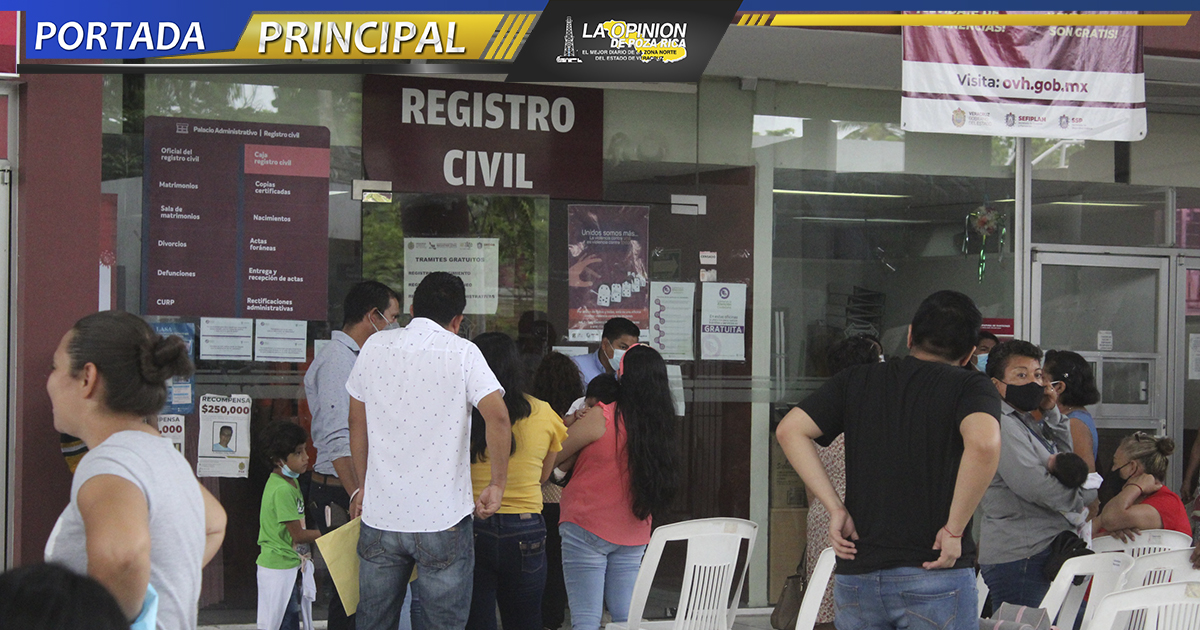 Limitan trámites en Registro Civil