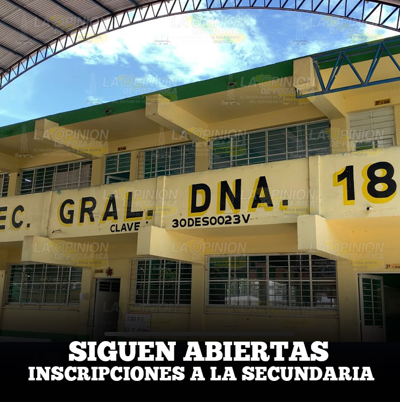 Inscripciones a la secundaria siguen abiertas