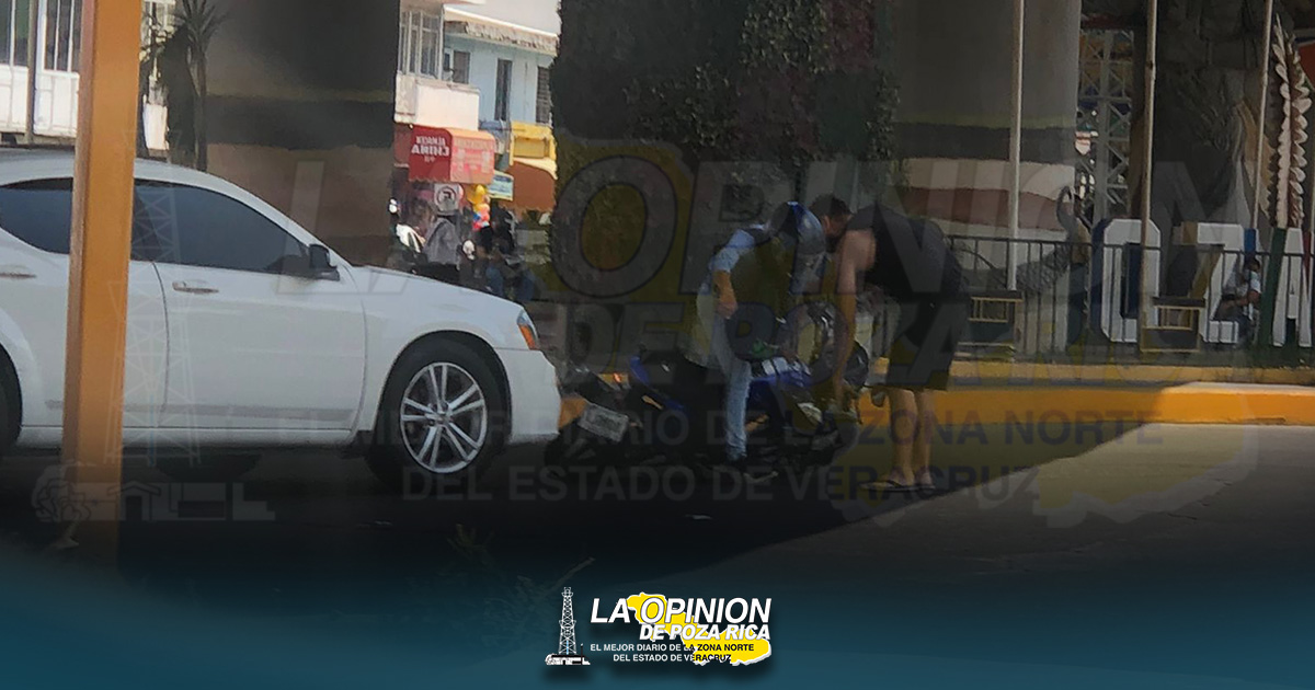 Motociclista derribado en pleno centro