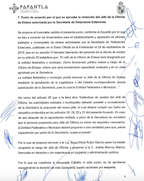 Remueven a jefa de oficina de enlace de la SRE