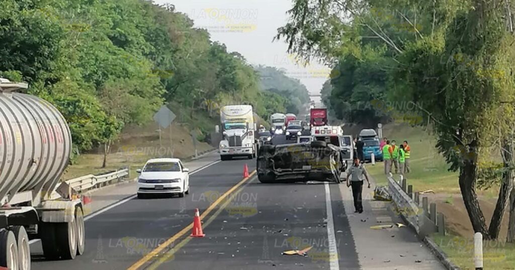 Aparatoso accidente en la autopista
