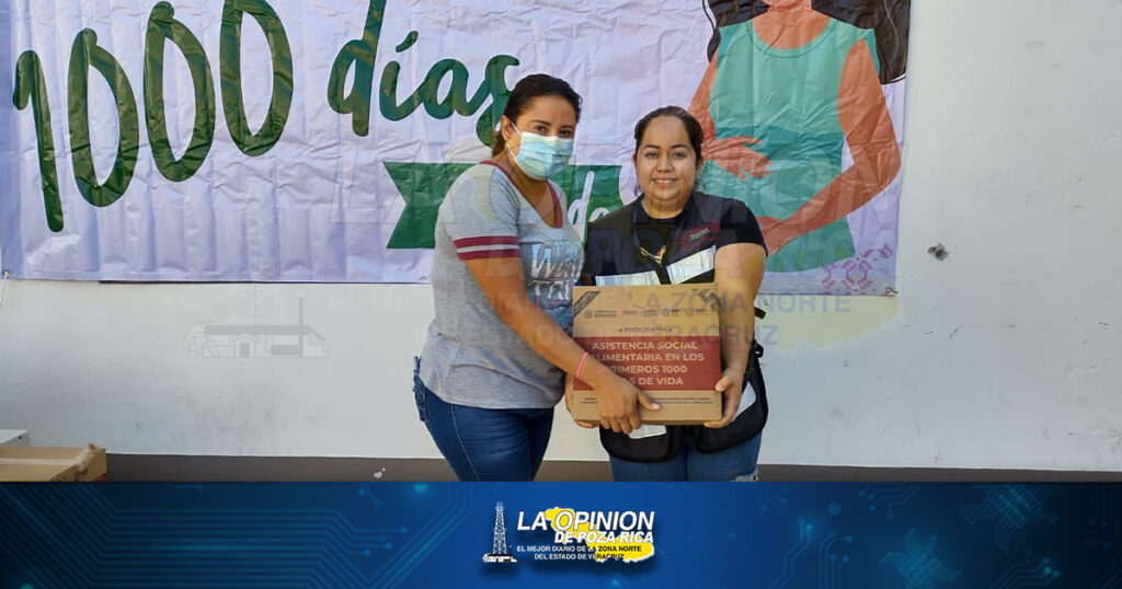 Entrega DIF despensas del programa de los “Mil Días”