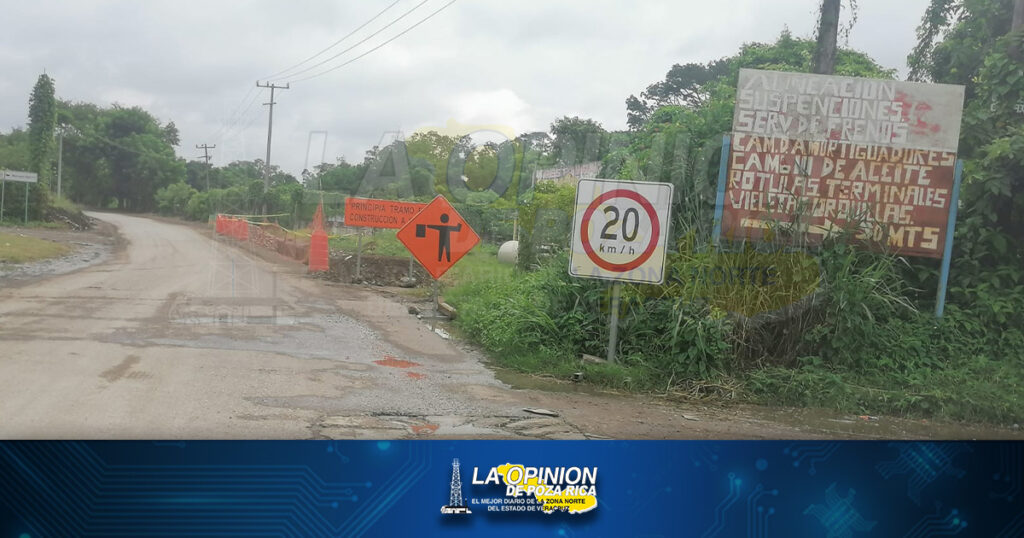 Paran obra de CAEV estatal en Corralillos, Coatzintla