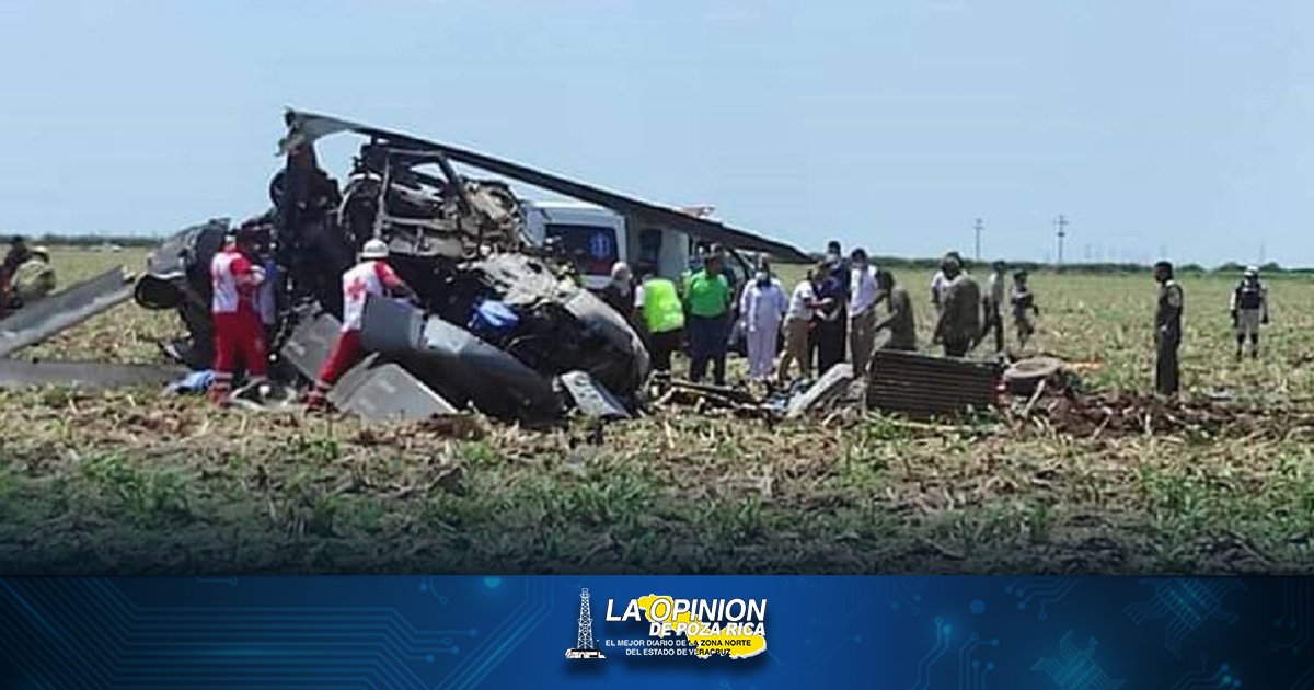 Por falta de combustible el helicóptero de Marina cayó Helicóptero de Marina cayó por falta de combustible