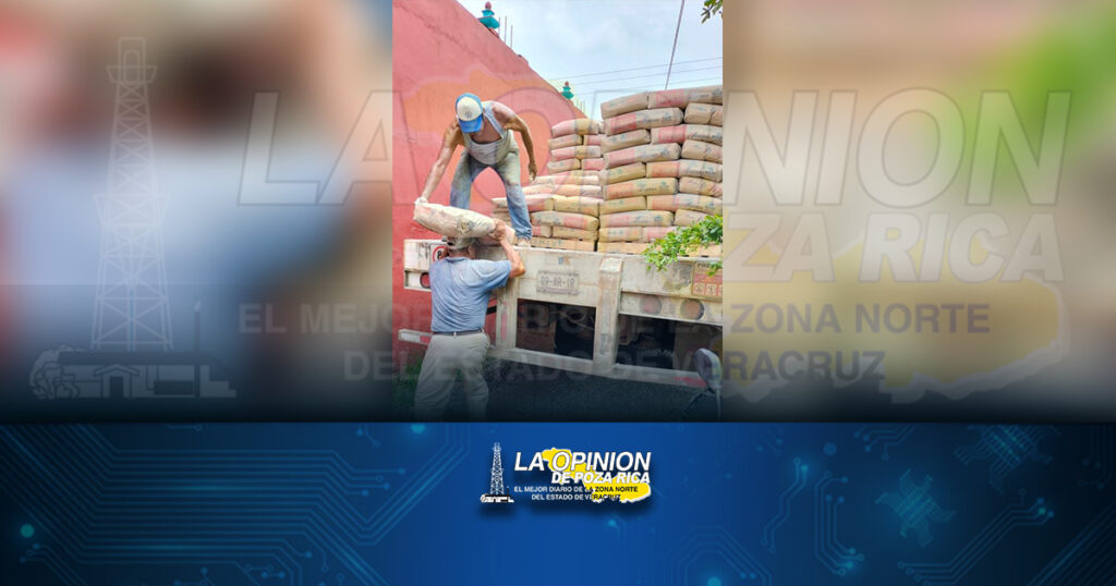 Apoyan con material de construcción a familias