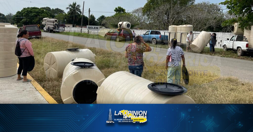 Entrega de tinacos subsidiados favorece la economía familiar