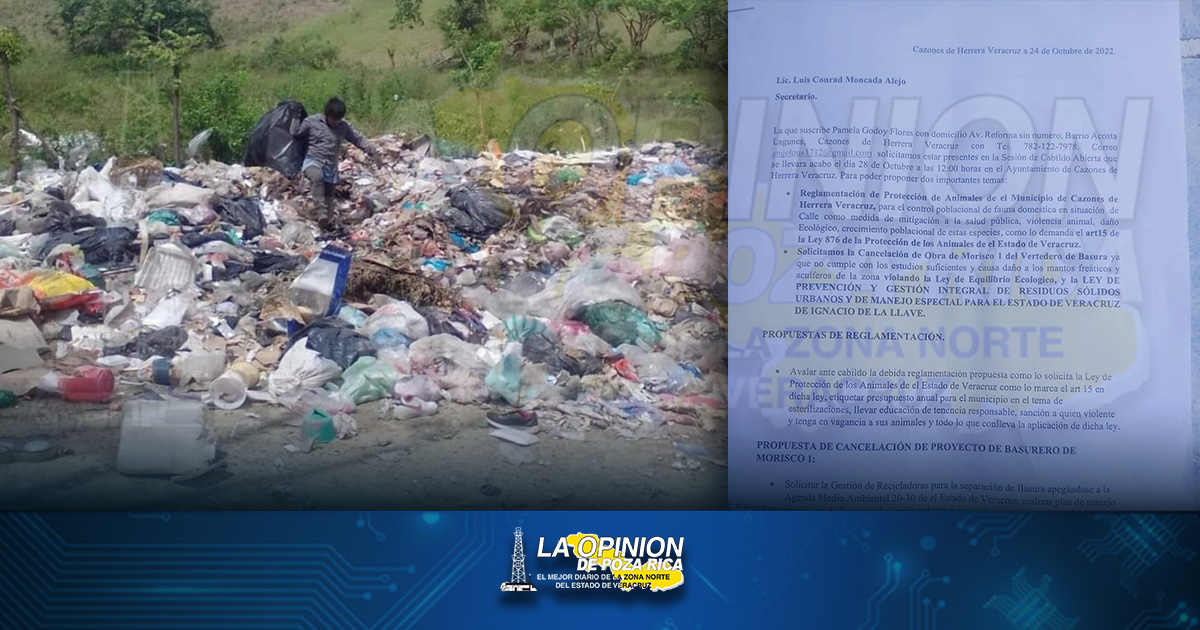 Ambientalistas piden clausurar basurero municipal de Morisco Ambientalistas piden clausurar basurero municipal de Morisco, Cazones