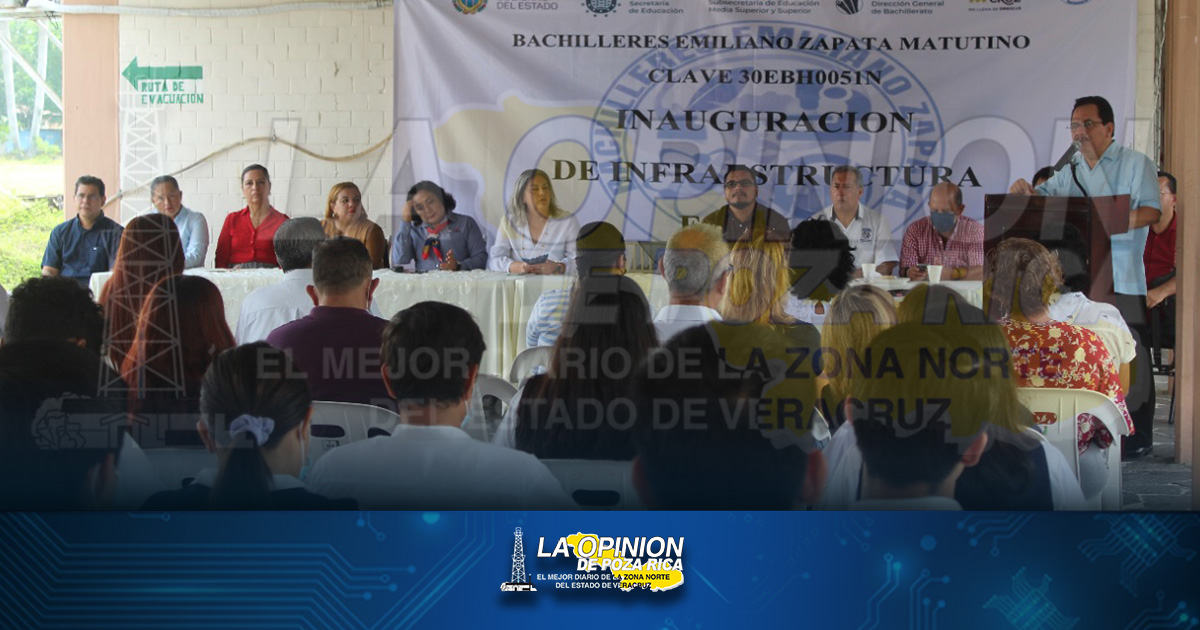 INAUGURAN NUEVAS INSTALACIONES EN BACHILLERES EMILIANO ZAPATA