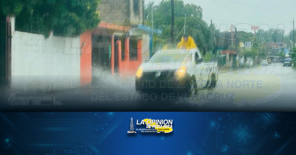 Intensa lluvia inundó Tuxpan