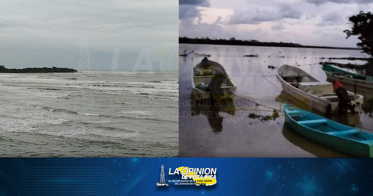 Persiste fuerte oleaje en costa por el Frente Frio N. 9, en Cazones