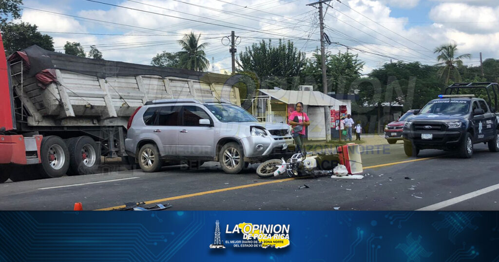 Brutalmente arrollado motociclista en Zacate Colorado