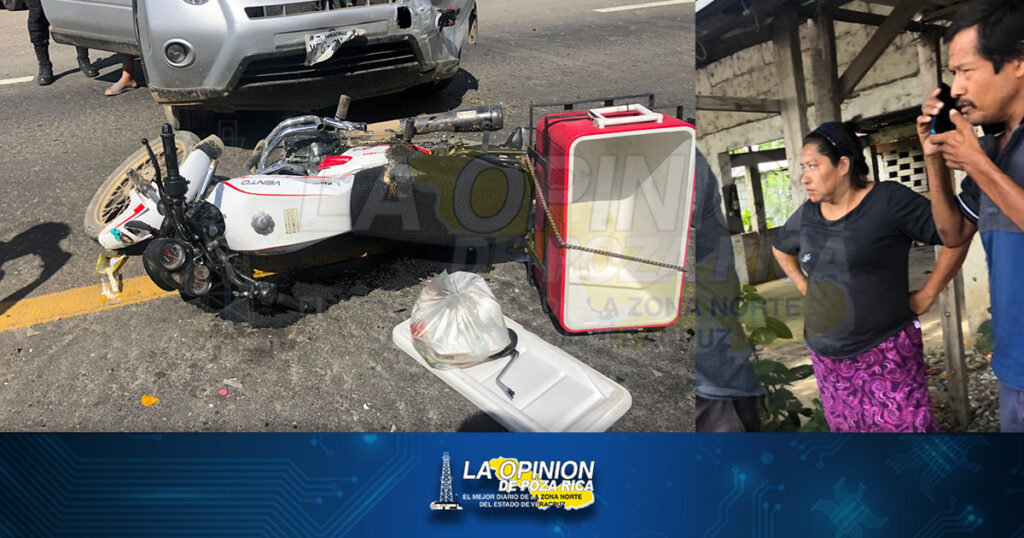 Brutalmente arrollado motociclista en Zacate Colorado