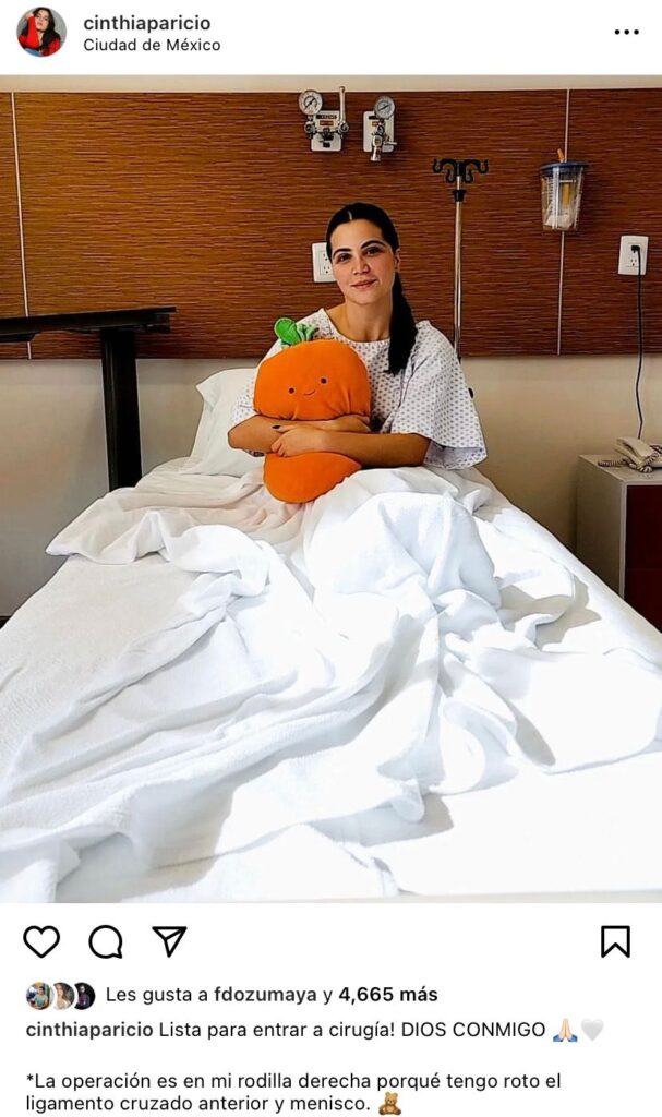 ¡Cinthia Aparicio entra a cirugía!