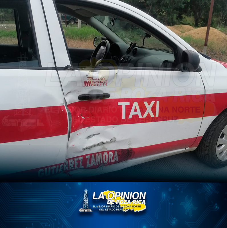 Taxista imprudente provocó accidente
