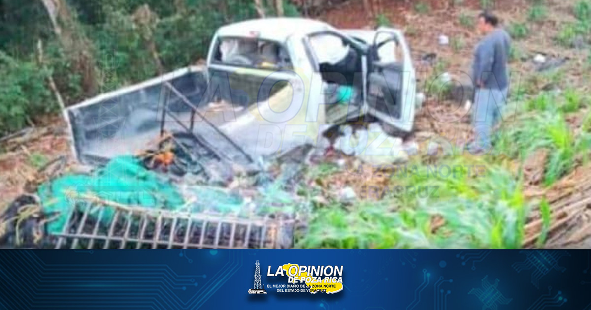 Voló camioneta con totomoxtle