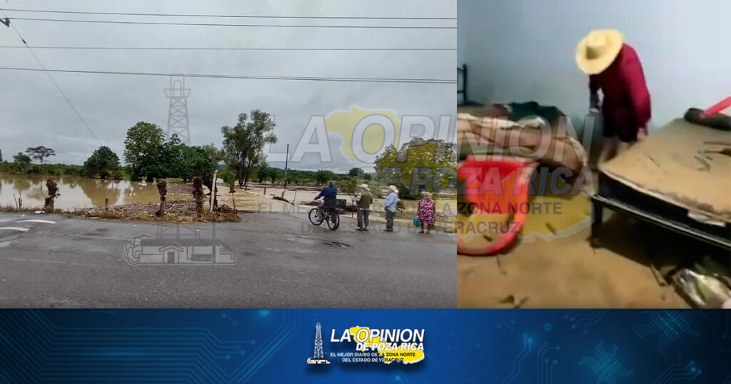 Se inundan familias por paso del frente frío #12, los agarró durmiendo