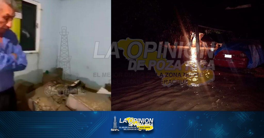 Se inundan familias por paso del frente frío #12, los agarró durmiendo