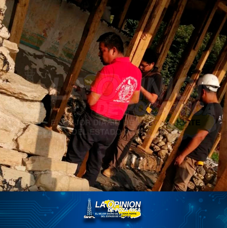 Supervisan la zona siniestrada en El Tajín