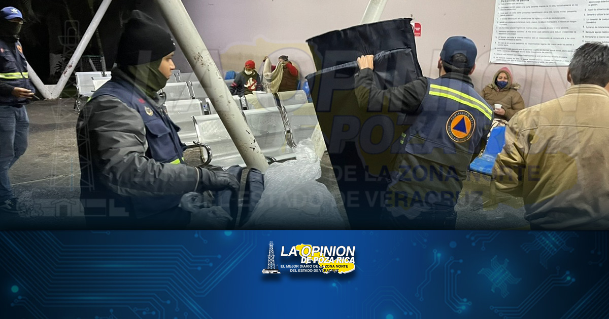 Distribuye ayuda humanitaria PC Poza Rica por bajas temperaturas